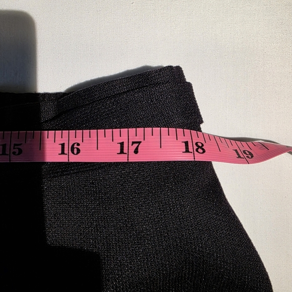 Vintage Maggie McNaughton Elegant Lined Black Pencil Midi Skirt 16 EUC - Picture 4 of 12